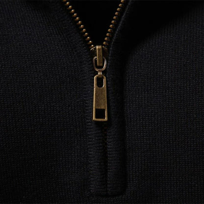 Kingsley | Men’s Half-Zip Stripe Knit Sweater