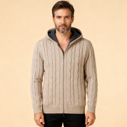 Rivano | Men’s Wool-Lined Zip Knit Sweater