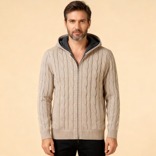 Rivano | Men’s Wool-Lined Zip Knit Sweater